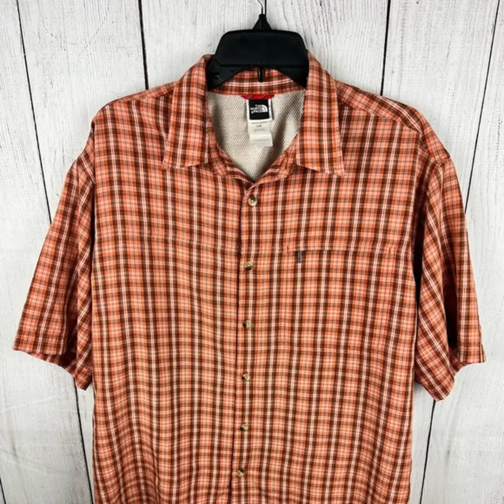 The North Face Men's‎ Plaid Fishing Shirt Sz Large Short Sleeve Ventilated
